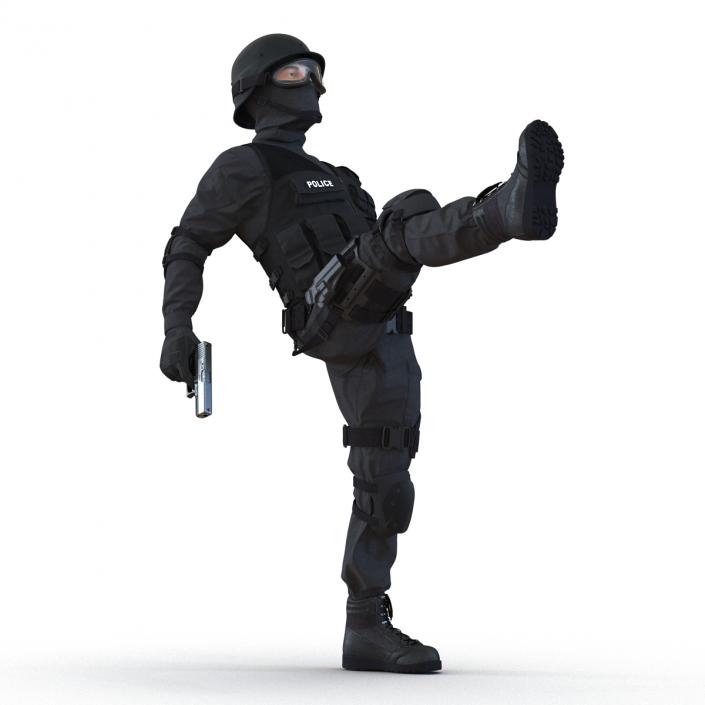 SWAT Man Mediterranean Rigged 3D model