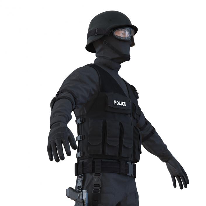 SWAT Man Mediterranean Rigged 3D model