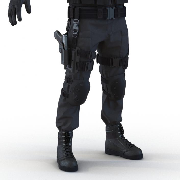 SWAT Man Mediterranean Rigged 3D model