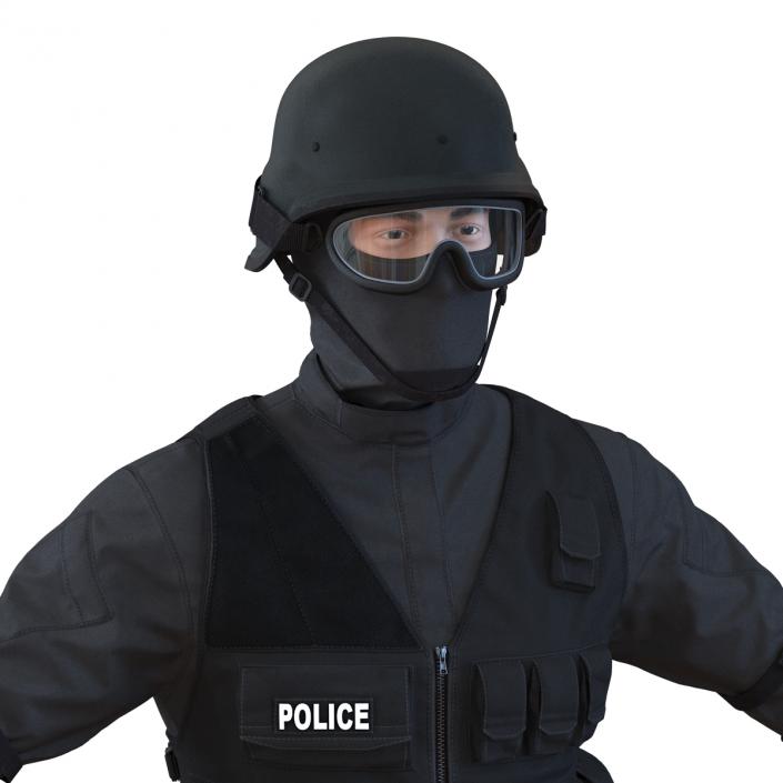 SWAT Man Mediterranean Rigged 3D model