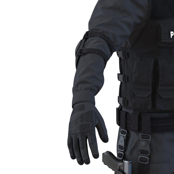 SWAT Man Mediterranean Rigged 3D model