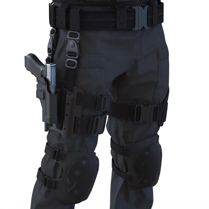 SWAT Man Mediterranean Rigged 3D model