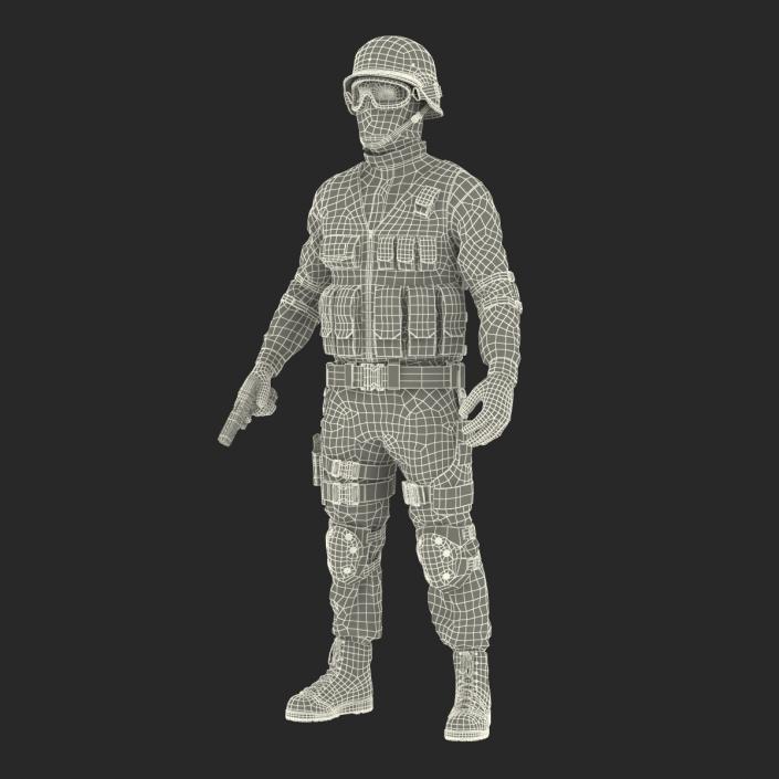 SWAT Man Mediterranean Rigged 3D model