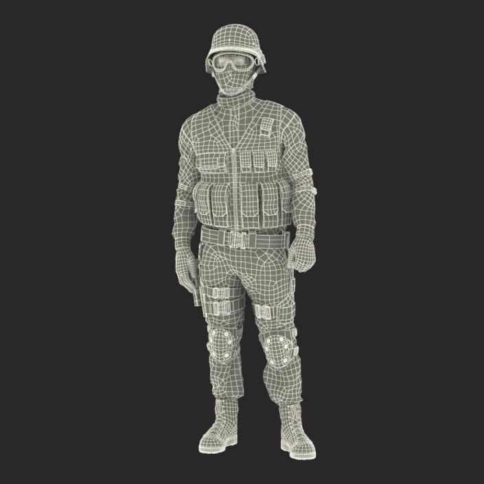 SWAT Man Mediterranean Rigged 3D model