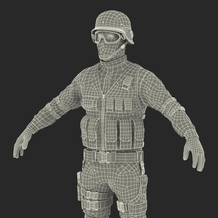 SWAT Man Mediterranean Rigged 3D model