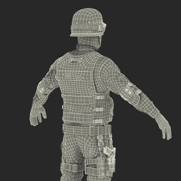 SWAT Man Mediterranean Rigged 3D model