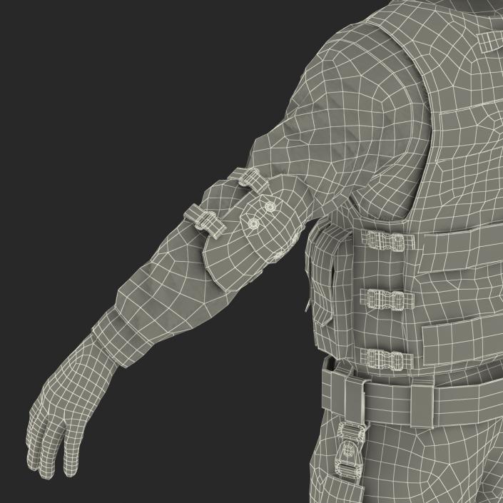 SWAT Man Mediterranean Rigged 3D model