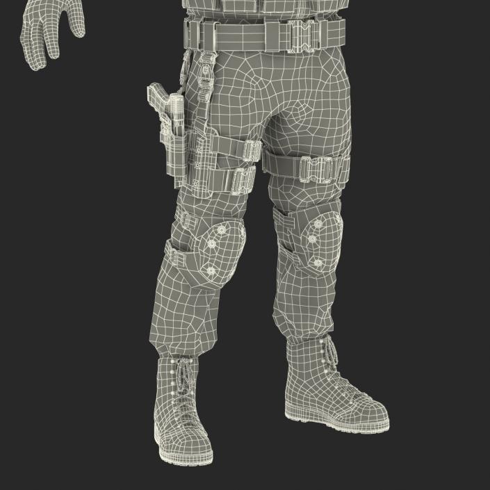 SWAT Man Mediterranean Rigged 3D model