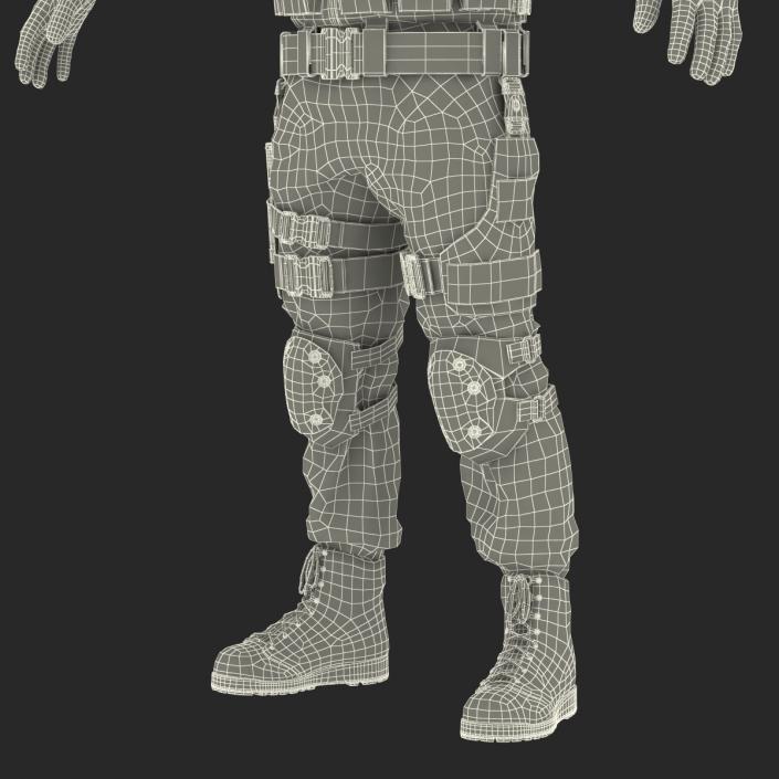 SWAT Man Mediterranean Rigged 3D model