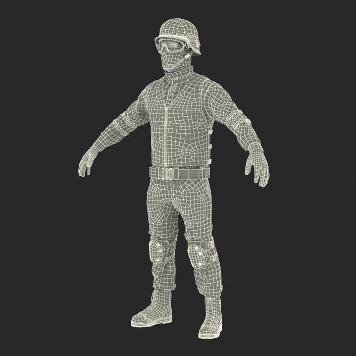 3D SWAT Man Mediterranean Rigged 2