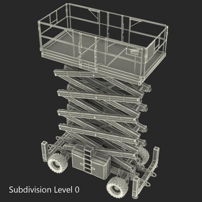 3D model Engine Powered Scissor Lift JLG 5394RT 2