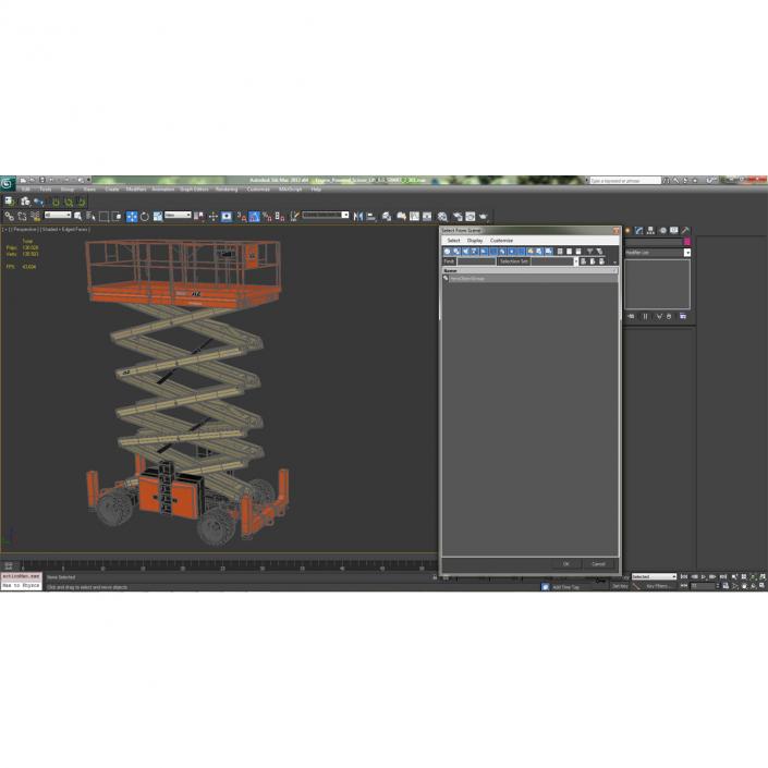 3D model Engine Powered Scissor Lift JLG 5394RT 2