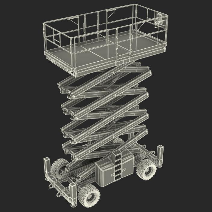 3D model Engine Powered Scissor Lift JLG 5394RT 2