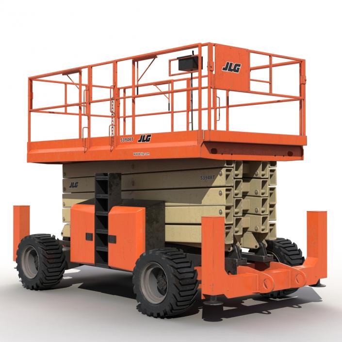 3D model Engine Powered Scissor Lift JLG 5394RT Rigged