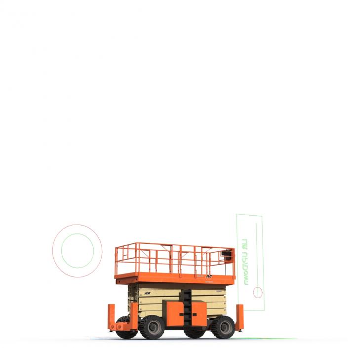 3D model Engine Powered Scissor Lift JLG 5394RT Rigged