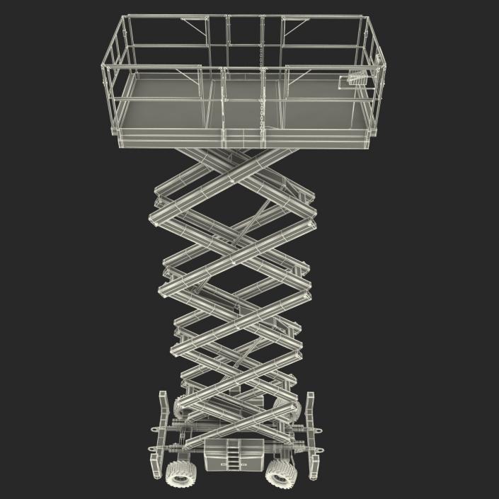 3D model Engine Powered Scissor Lift JLG 5394RT Rigged