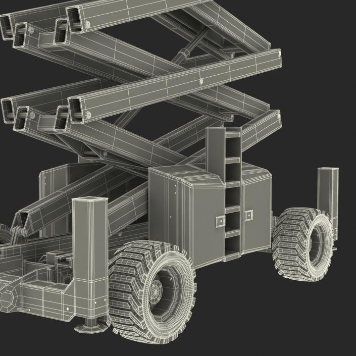 3D model Engine Powered Scissor Lift JLG 5394RT Rigged