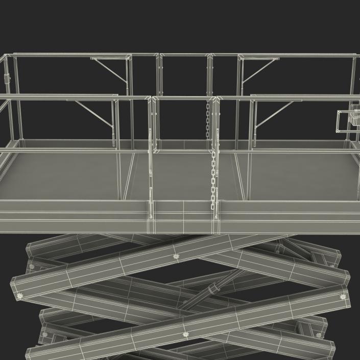 3D model Engine Powered Scissor Lift JLG 5394RT Rigged