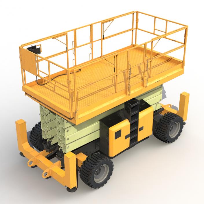 Engine Powered Scissor Lift Generic 3 3D