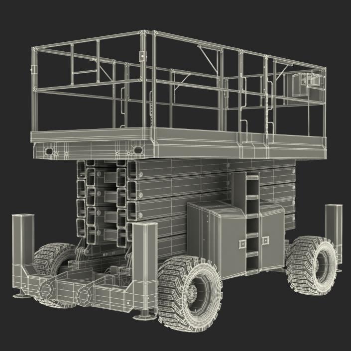 Engine Powered Scissor Lift Generic 3 3D