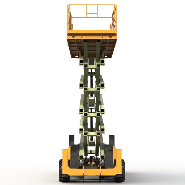 Engine Powered Scissor Lift Generic 4 3D