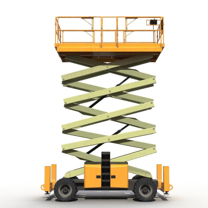 Engine Powered Scissor Lift Generic 4 3D