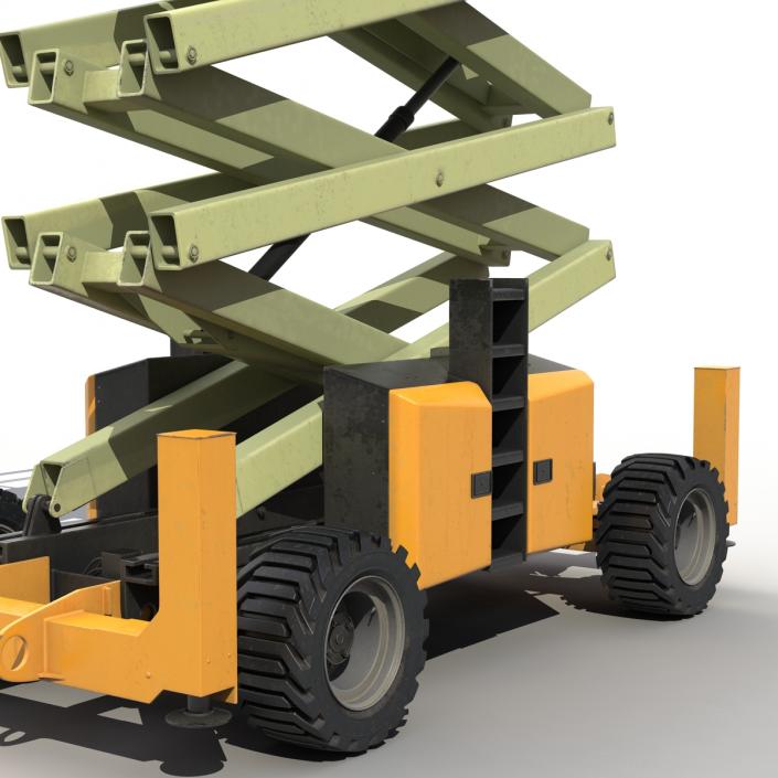 Engine Powered Scissor Lift Generic 4 3D