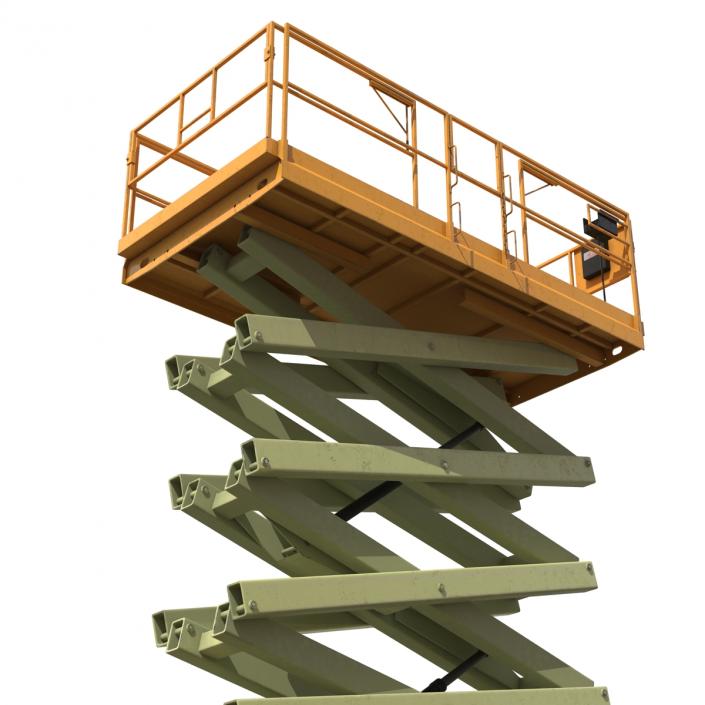 Engine Powered Scissor Lift Generic 4 3D