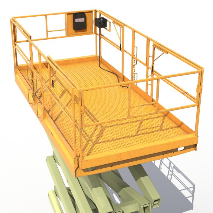 Engine Powered Scissor Lift Generic 4 3D