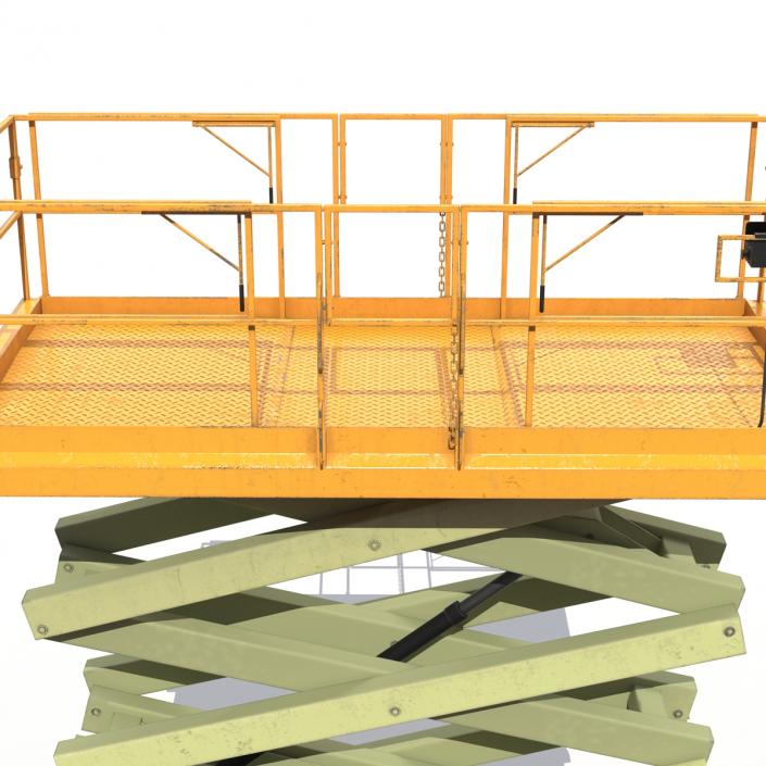 Engine Powered Scissor Lift Generic 4 3D