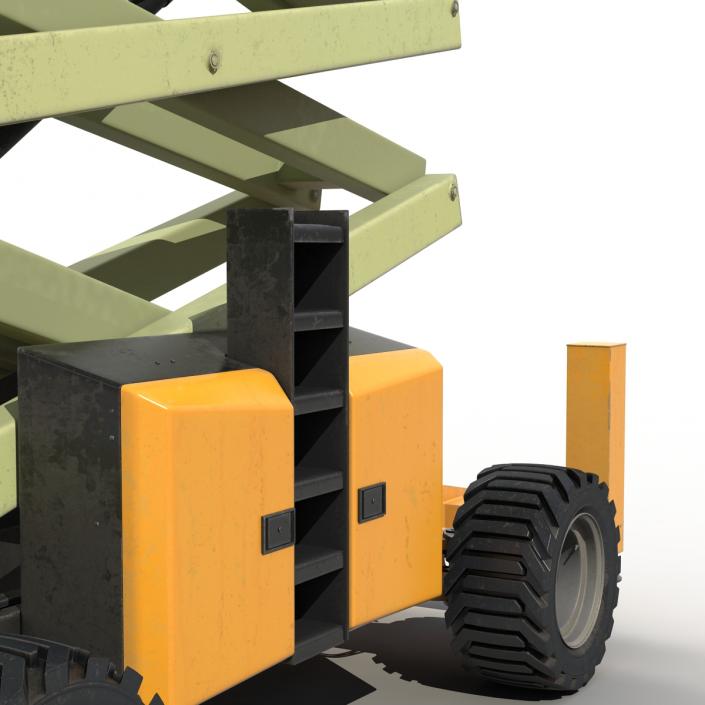 Engine Powered Scissor Lift Generic 4 3D