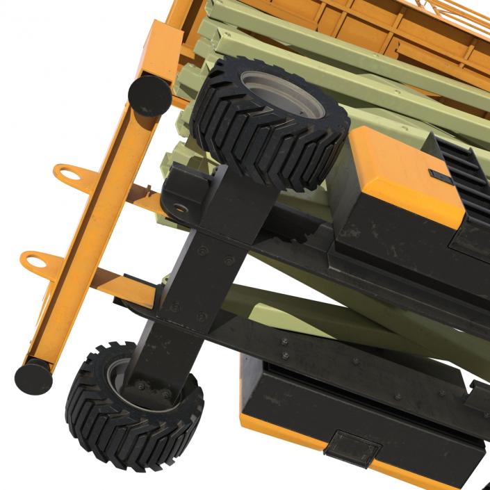 Engine Powered Scissor Lift Generic 4 3D