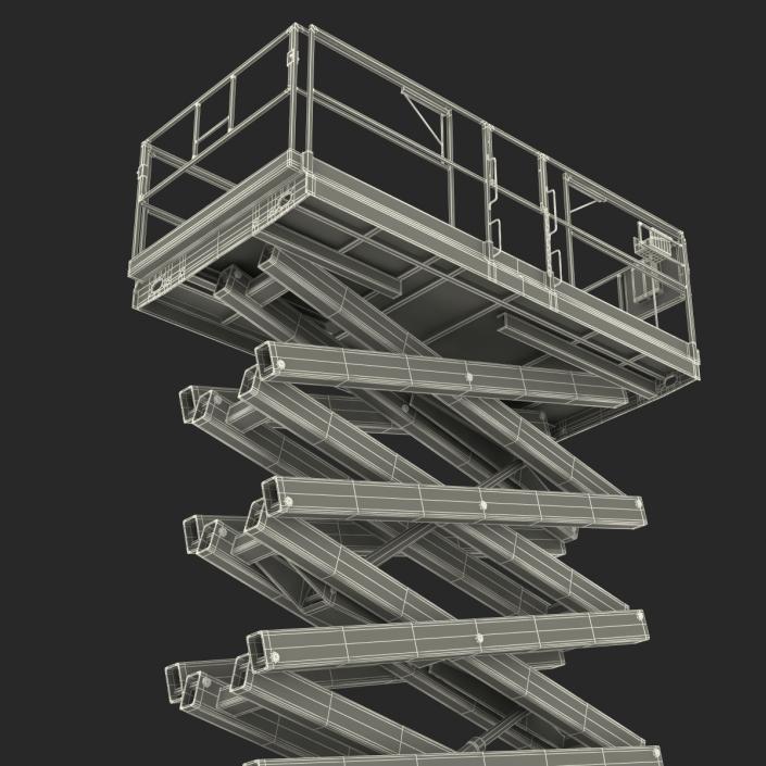 Engine Powered Scissor Lift Generic 4 3D