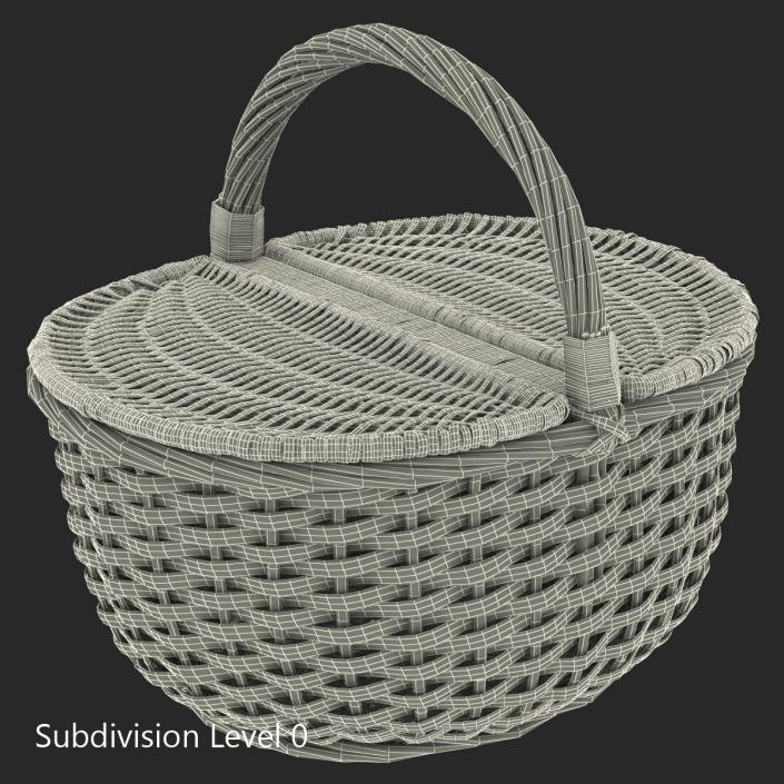 3D Picnic Basket model