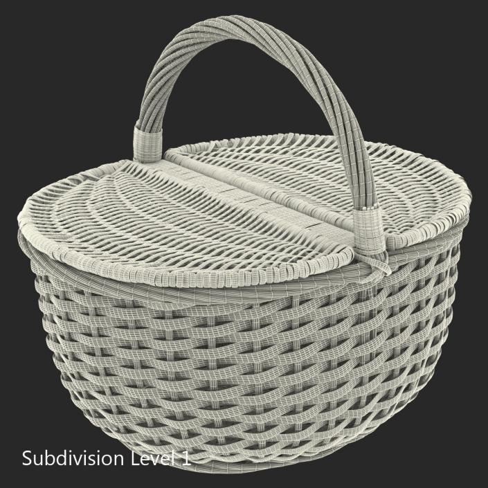 3D Picnic Basket model