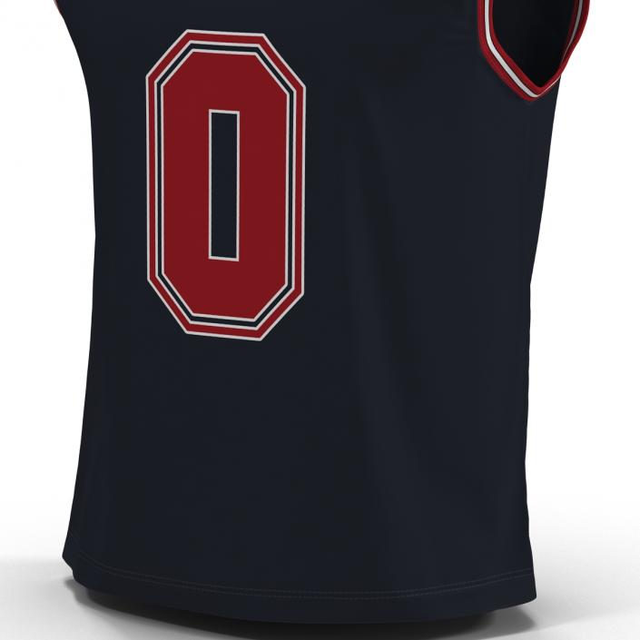 3D Basketball Jersey Black model