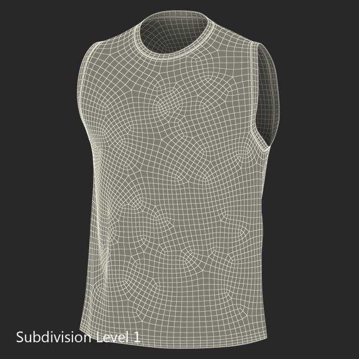 3D Basketball Jersey Black model