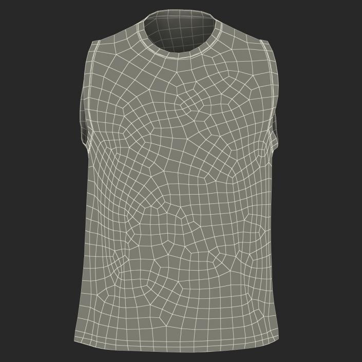 3D Basketball Jersey Black model