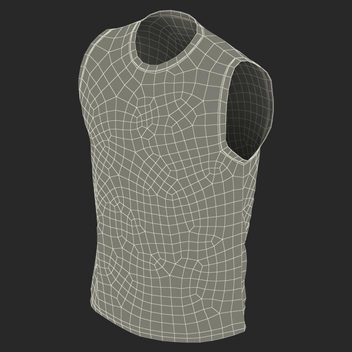 3D Basketball Jersey Black model