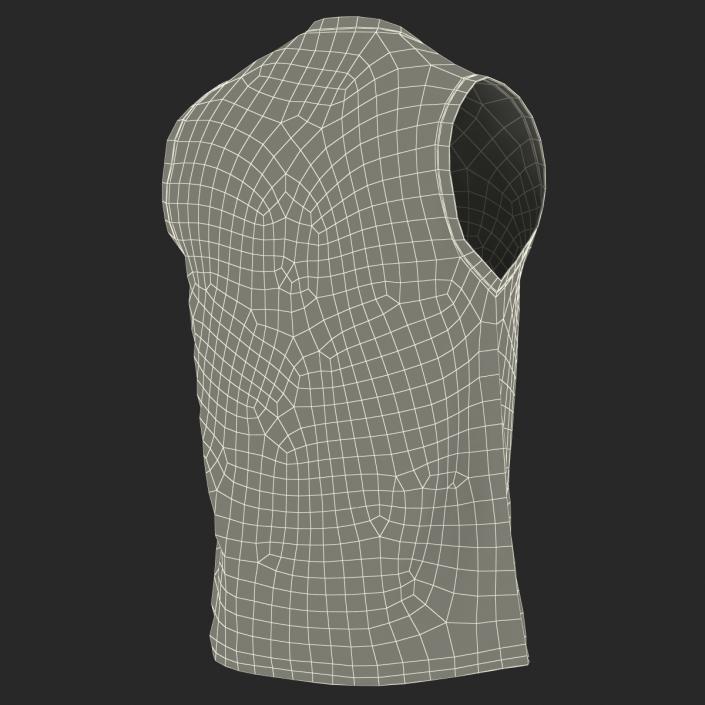 3D Basketball Jersey Black model