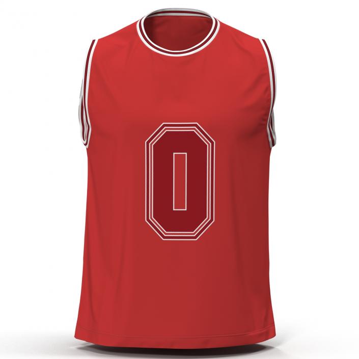 3D Basketball Jersey Red