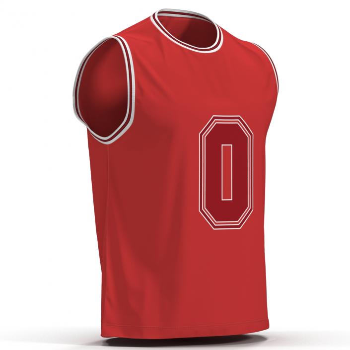 3D Basketball Jersey Red