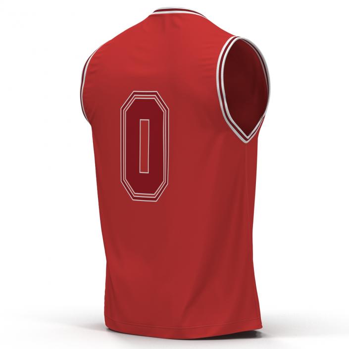 3D Basketball Jersey Red