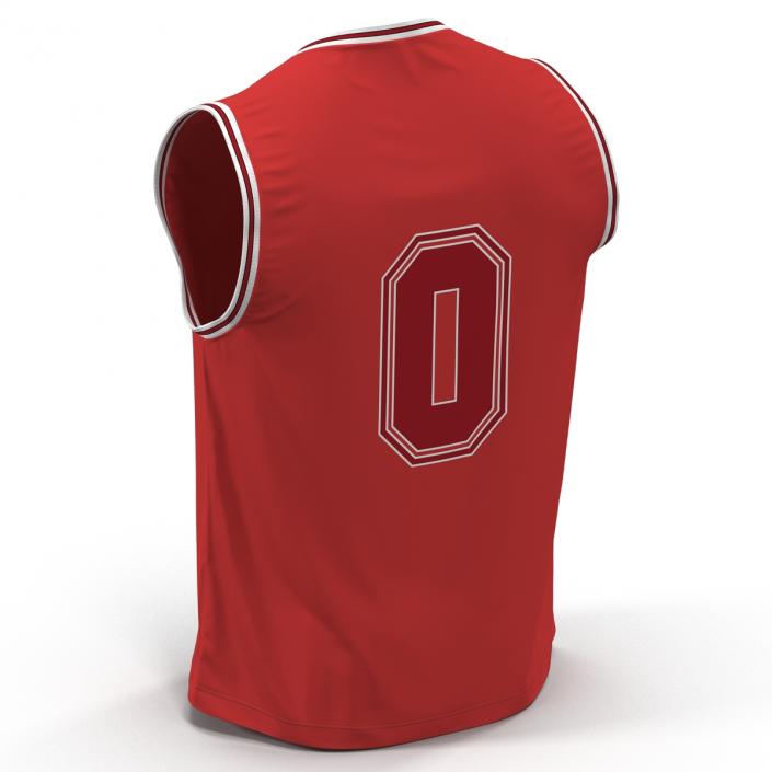 3D Basketball Jersey Red