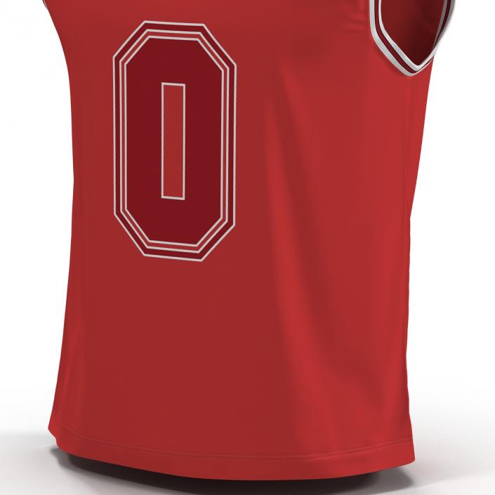 3D Basketball Jersey Red