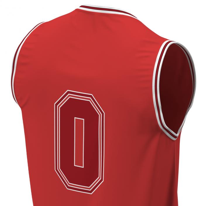 3D Basketball Jersey Red