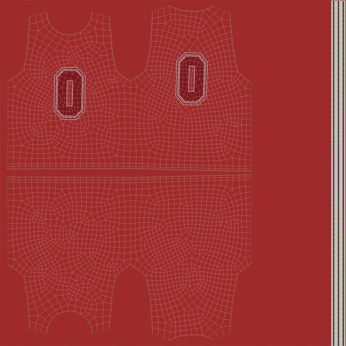 3D Basketball Jersey Red