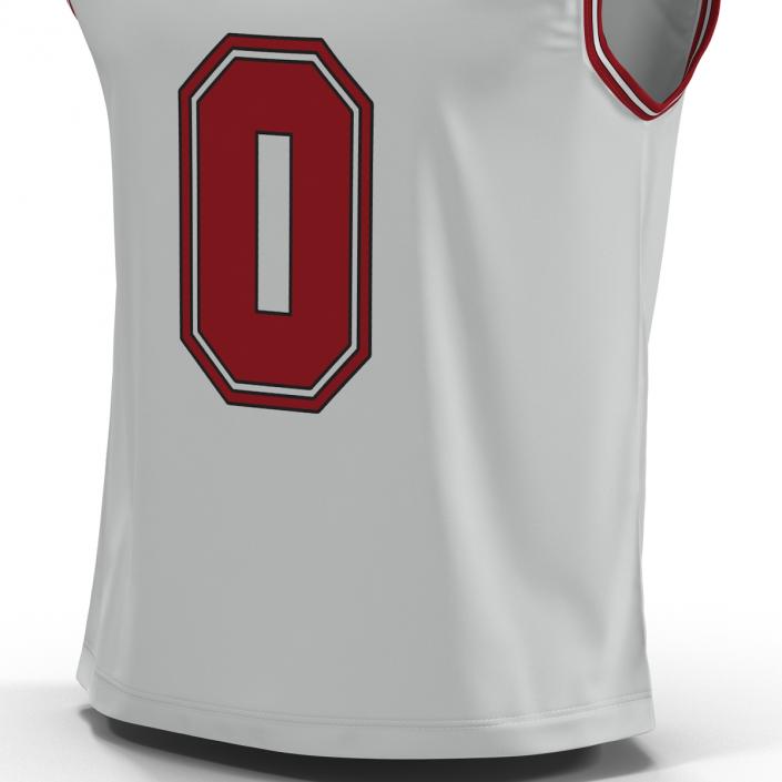 3D Basketball Jersey White model