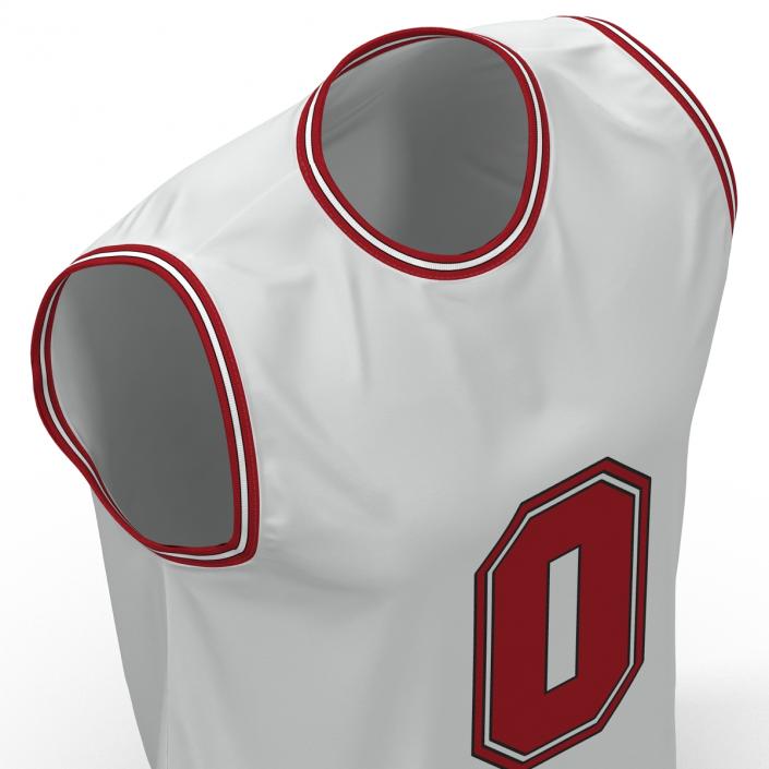 3D Basketball Jersey White model