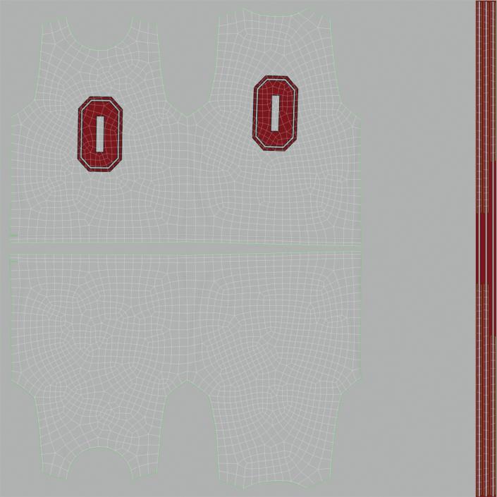 3D Basketball Jersey White model